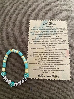 Handmade Let Them Beaded Bracelet